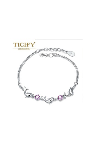 Mor Küçük Yunus Ametist Bileklik Hediyesi Mor