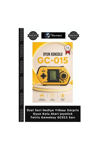 Özel Seri Hediye Yılbaşı Sürpriz Oyun Kolu Atari Joystick Tetris Gameboy Gc015 Sarı