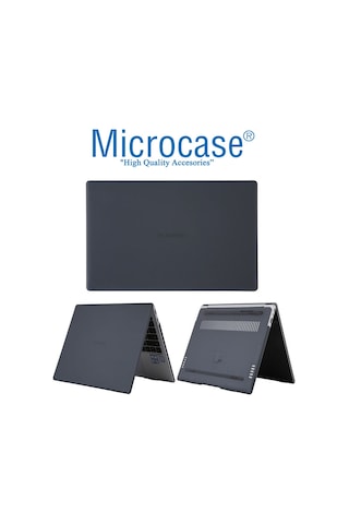 Microcase Matebook D14 Shell Rubber Kapak Kılıf - Siyah