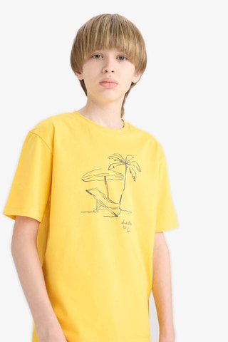 DeFacto Erkek Çocuk Bisiklet Yaka Baskılı Kısa Kollu Tişört E0189A825HSYL190