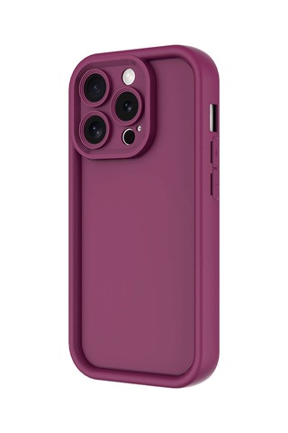 Apple Uyumlu iPhone 15 Pro Max Kılıf Kamera Korumalı Zore Ananas Kapak Mürdüm
