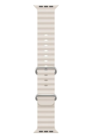 Apple Uyumlu Watch 1 2 3 4 5 6 7 8 Se Ultra 38/40/41mm Ocean Loop Tokalı Kayış Kordon - Bej Krem