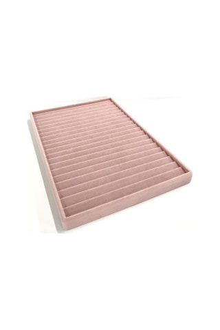 Düz kolye ucu küpe yüzük servis sunum tablası (çekmece/dolap içi Pembe