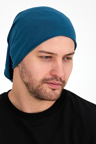 Erkek 4 Fonksiyonlu Koruyucu Pamuklu, Esnek, Terletmez, Bandana, Boyunluk, Maske - Tek Ebat / Mavi Mavi