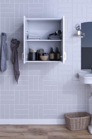 Rafineri Moza Çok Amaçlı Dolap Kapaklı Mutfak Balkon Banyo Mdf Beyaz