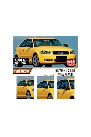 Audi A3 8p Batman Yarasa Ayna Kapağıı Piano Black / 2003-2007