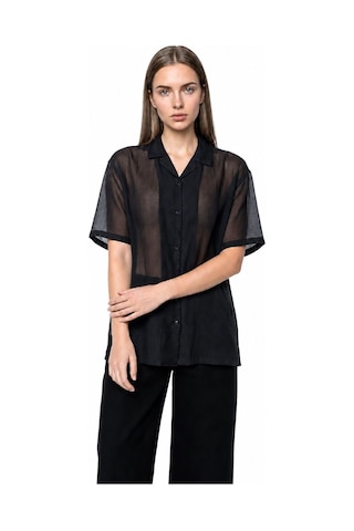 LOFT Regular Fit Kadın Gömlek K.kol Lf2042446 Q1.v1 Siyah