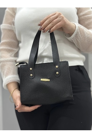 Biçomi Siyah Cilt Limoe Çanta Siyah