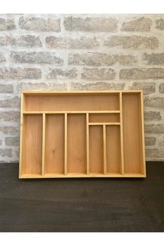 50x35 Cm Ayfiwood Ahşap Kaşıklık Çekmece İçi Yemek Takımı Ve Servis Gereçleri Düzenleyici Organizer