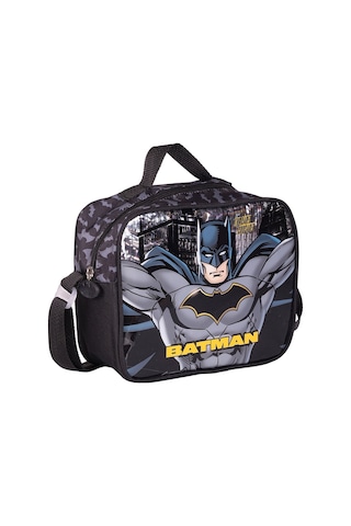 Batman Desenli Beslenme Çantası Ve Kalem Çantası Siyah