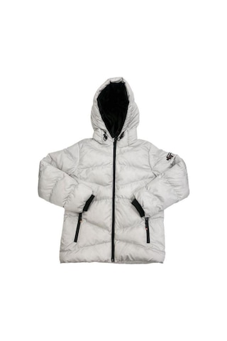 Erkek Çocuk Kapüşonlu Şişme Mont-11053 Gri