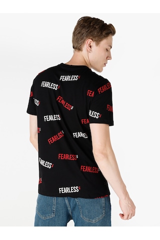Colin's Colins Regular Fit Bisiklet Yaka Baskılı Siyah Erkek Kısa Kol Tişört Cl1064700 Siyah