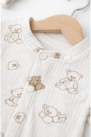 Baby Corner Bebek Pijama Takımı Ekru-kahverengi