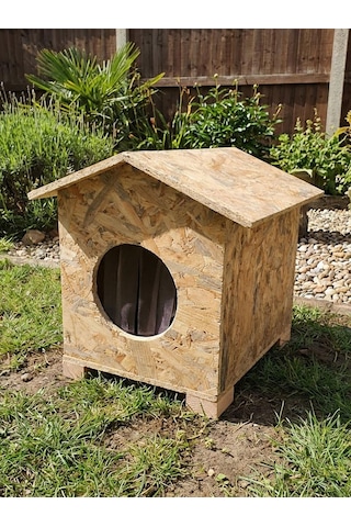 Reyo Kedi Yuvası Yağmura Ve Soğuğa Dayanıklı Osb Kedi Evi Deniz Tutkallı Monteli Teslimat - Cat30