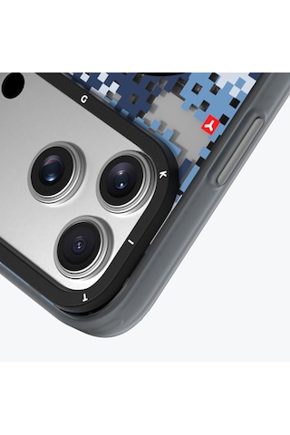 Apple Uyumlu iPhone 17 Pro Max Kılıf M-safe Şarj Özellikli Youngkit Camouflage Sykell Serisi Kapak Mavi Mavi