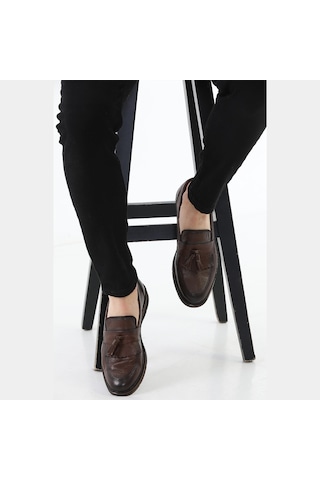 M.Karaca Hakiki Deri Ortopedik Taban  Erkek Ayakkabı Koyu Kahve