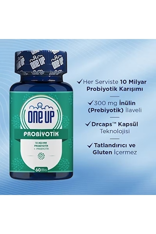 One Up Probiyotik Prebiyotik 60 Kapsül 2 Adet