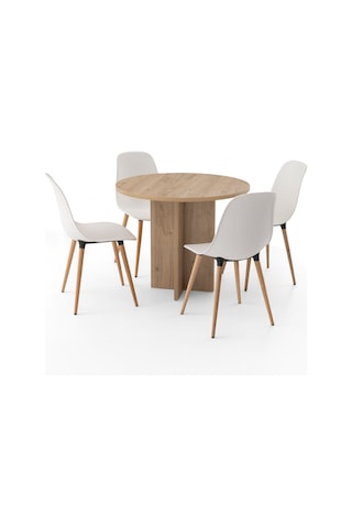 Harmony Sora Oval Masa 90x75x90 Cm Cadiz Sadece Masa - Modern Tasarım Kahverengi