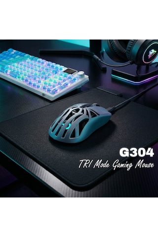 Good Pro G304w Tri Mode Rgb Gaming Hafif Mouse 10000 Dpı Beyaz Diğer
