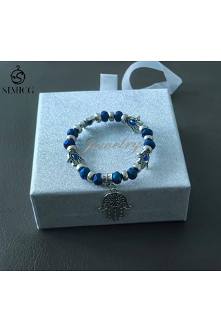 Hamsa Eli Bileklik Mavi