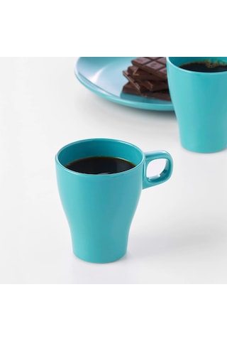 Ikea Färgrık Seramik Kupa 11 Cm 250 Ml Turkuaz 1 Parça