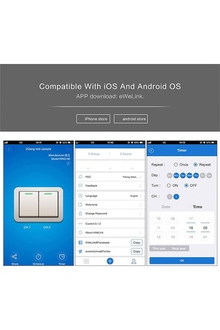 Xianwen Reedark Akıllı Wi-fi Anahtarı - Ses Kontrolü,