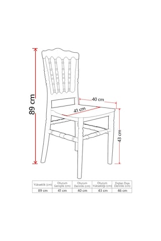 Mirage / Miray Mutfak Mas Takımı 4 Sandalye 1 Masa - Beyaz