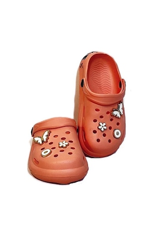 Fiyra 2052 Pudra Smıle Crks Taşlı Kız Çocuk Havuz Plaj Terlik Pudra