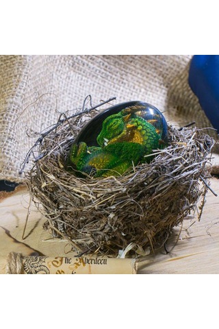 Folinda Yeşil Ejderha Yumurtası Dekoratif Ev Aletleri, Lava Tabanlı Işıklı Reçine Heykeli, Halloween Ev Dekorasyonu