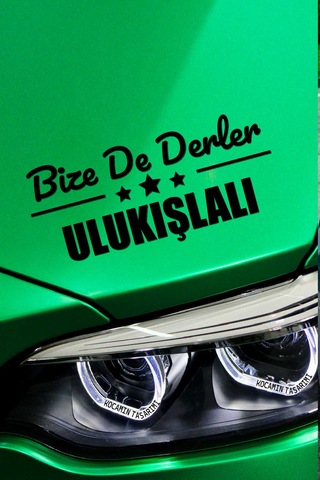 Niğde Ulukışla Otomobil Stickerı Niğde Bize De Derler Ulukışlalı 40x15 Cm Araba Yazısı 40 CM - Siyah