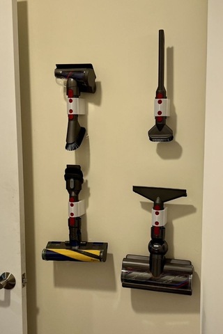 Dyson Çift Aksesuar Tutucu / Duvar Montajı V7, V8, V10, V11, V15 Uyumlu