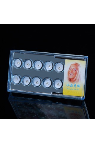 Mufunye 10 Adet Abs Diş Dekoru, Beyaz Veya Renkli Seçenek, 6x3x1cm Boyut, 5g Ağırlık