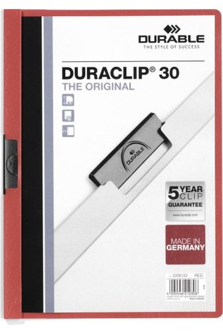 Durable 2200 Duraclip 30 Sayfa Kırmızı Tekli