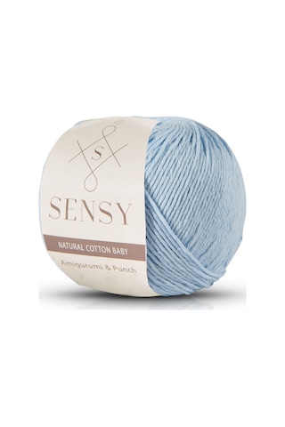 Premium Amigurumi Ipi Punch Panç Baby Soft Cotton 50 Gr Örgü Ip Bebe Mavisi