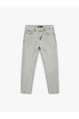 Koton Pamuklu Normal Bel Regular Fit Tapered Jean Pantolon - Joe Jean Gri 6sam40047nd Gri