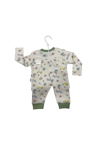 Tiffany 2li Takım Trip Tour Theme Ekru - Yeşil-9102 Yeşil