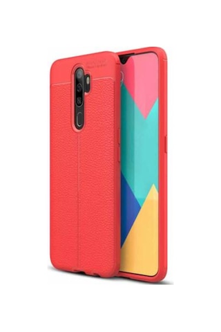 Oppo A5 2020 Kılıf Zore Niss Deri Desenli Silikon Kılıf