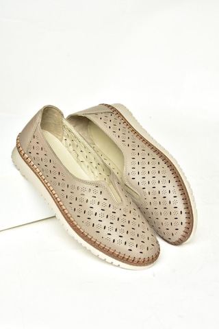 Fox Shoes U555300203 Vizon Hakiki Deri Comfort Ortopedik Taban Kadın Ayakkabı Vizon-hakiki Deri Vizon