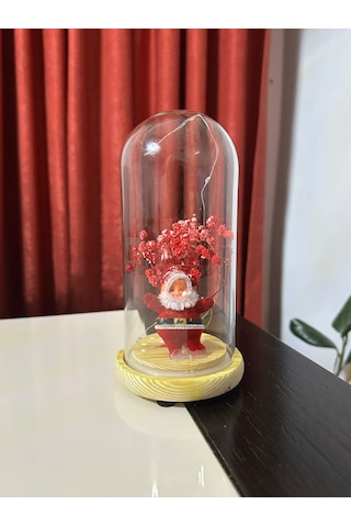 Noel Baba Temalı Led Işıklı Cam Fanus Yeni Yıl Işıltısını Evinize Taşıyın 0