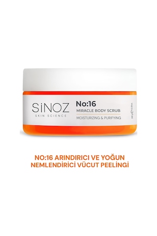 Sinoz No:16 Yoğun Nemlendirici ve Besleyici Vücut Peeling 300 G