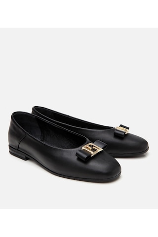 Hotiç Kadın Deri Siyah Tokalı Babet 01ayh309040a100 Siyah-black Siyah