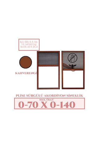 Plise Akordiyon Sineklik En:0-70 X Boy:0-140 Tüm Kapı Çeşitleri