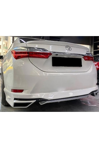 Toyota Corolla Custom Arka Ek Plastik Siyah Difüzör 2013 2014 2015 2016 2017 Arka-difizör-bodykit-ek
