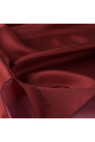İpekevi Düz Twill İpek Eşarp - Bordo Bordo