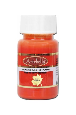 Artebella Transparan Cam Vitray Boyası 880350 Turuncu 50 ML Turuncu