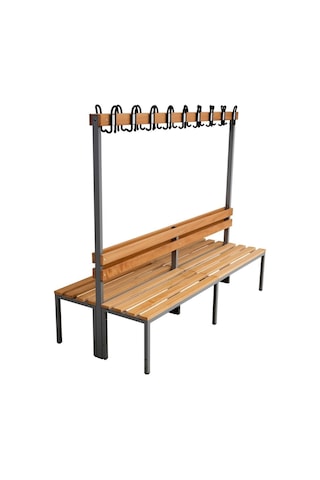 Ayakkabılıksız 6 Ayaklı Çift Taraflı Bank, 18 Kanca, 200x85x170 Cm, Spor Bankı