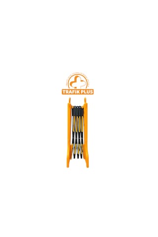 Trafik Plus Akordiyon Bariyer Sarı 255 X 95 Cm, Plastik Bariyer