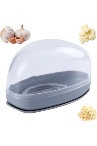 2'si 1 Arada Sarımsak Dilimleyici Küçük Ev Tipi Sarımsak Ezici Pişirme Aleti Manuel Basmalı Sarımsak Öğütme Rendesi Mutfak Aletleri Ve Gri