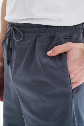 AR-MA Arma Erkek Regular Fit Basic Süprem % 100 Pamuk Yandan Ve Arkadan Gizli Fermuar Cepli Şort Y29504279202 Gri