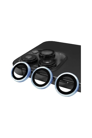 Apple İphone 13 Pro Max Uyumlu Raze Metal Kamera Lens - Mavi Apple İphone 13 Pro Max Uyumlu Raze Metal Kamera Lens - Mavi